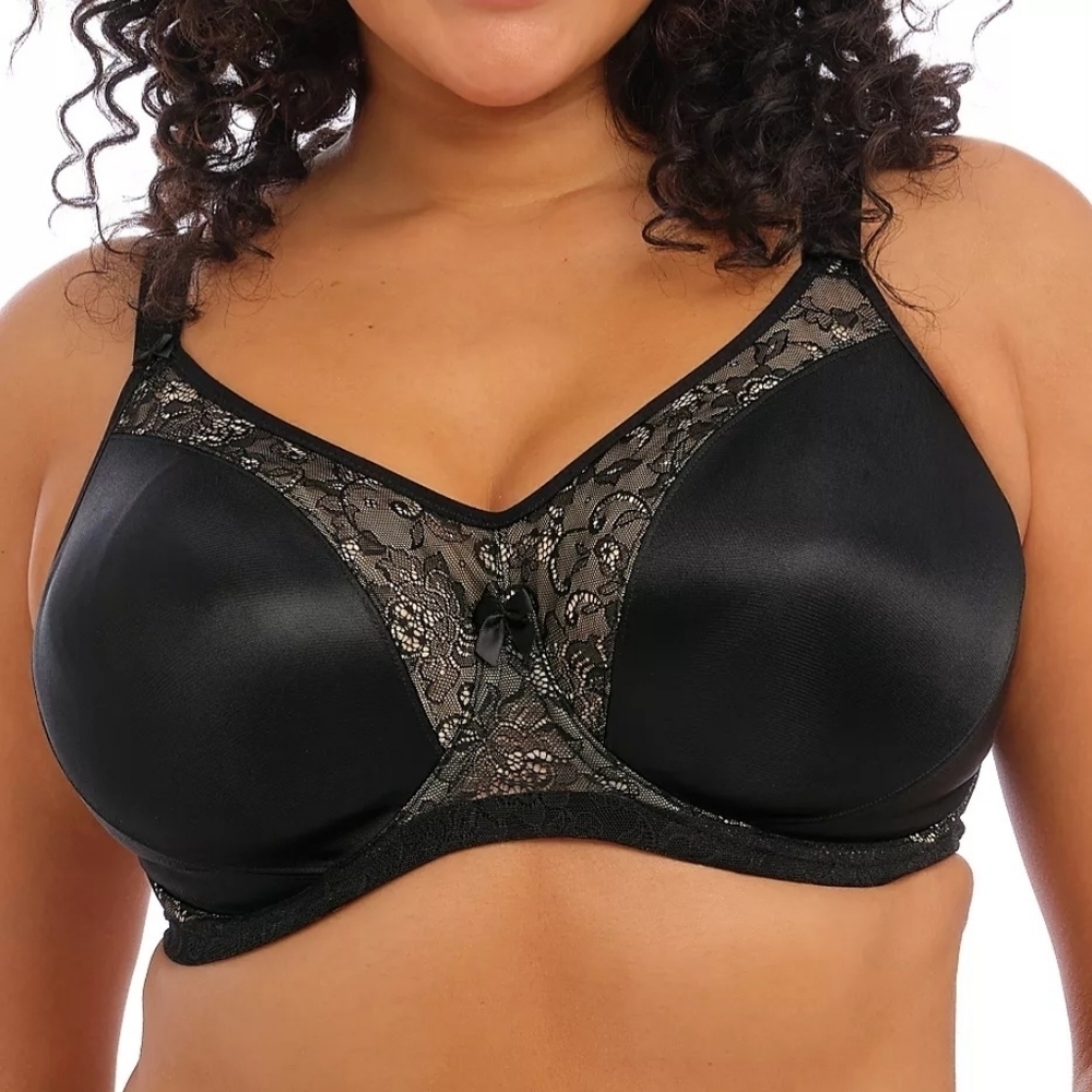 Goddess "Yvette" Banded Underwire Black Bra - 40i